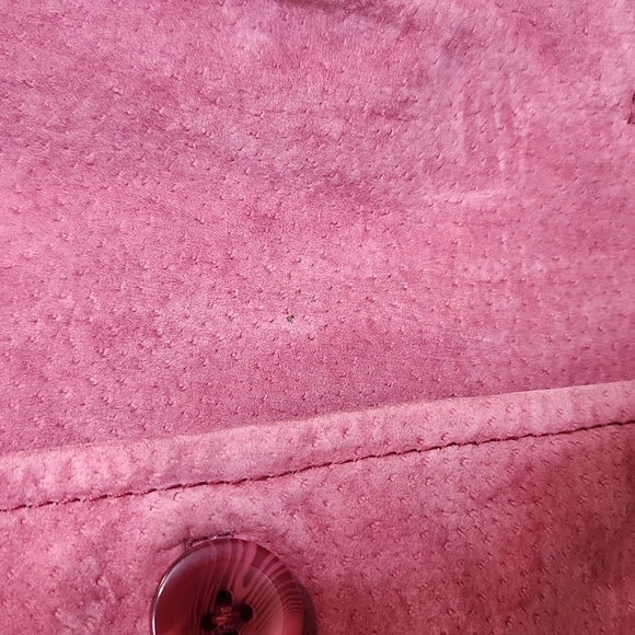 Vintage East 5th pink leather suede fitted jacket fully lined size XL - Picture 8 of 12